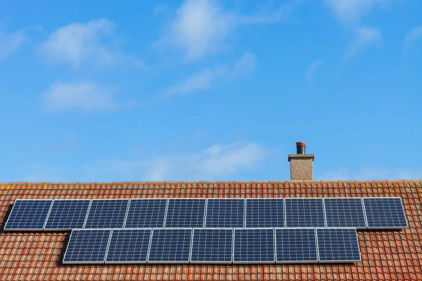 Solar panels on a house roof in Bromley
