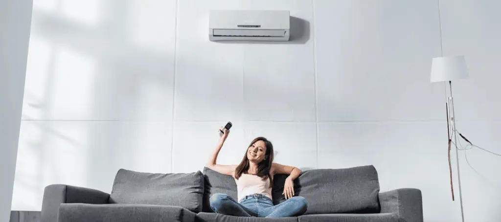 Customer enjoying air con installed by Bromley Energy