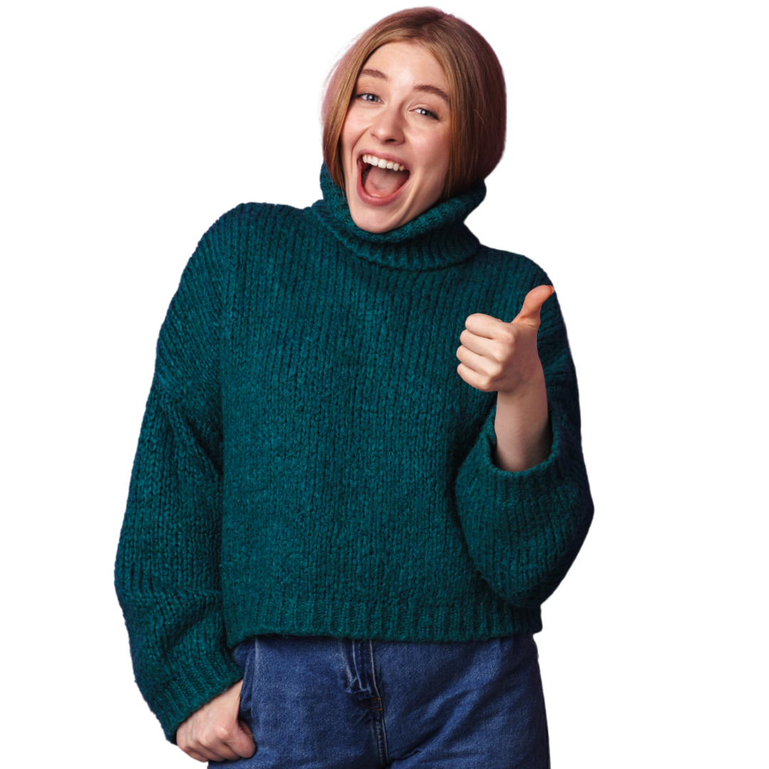 lady thumbs up