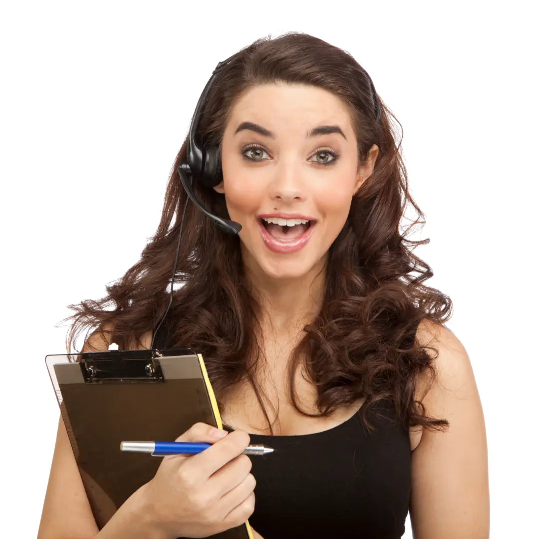 Bromley AI assistant - headphones & note pad